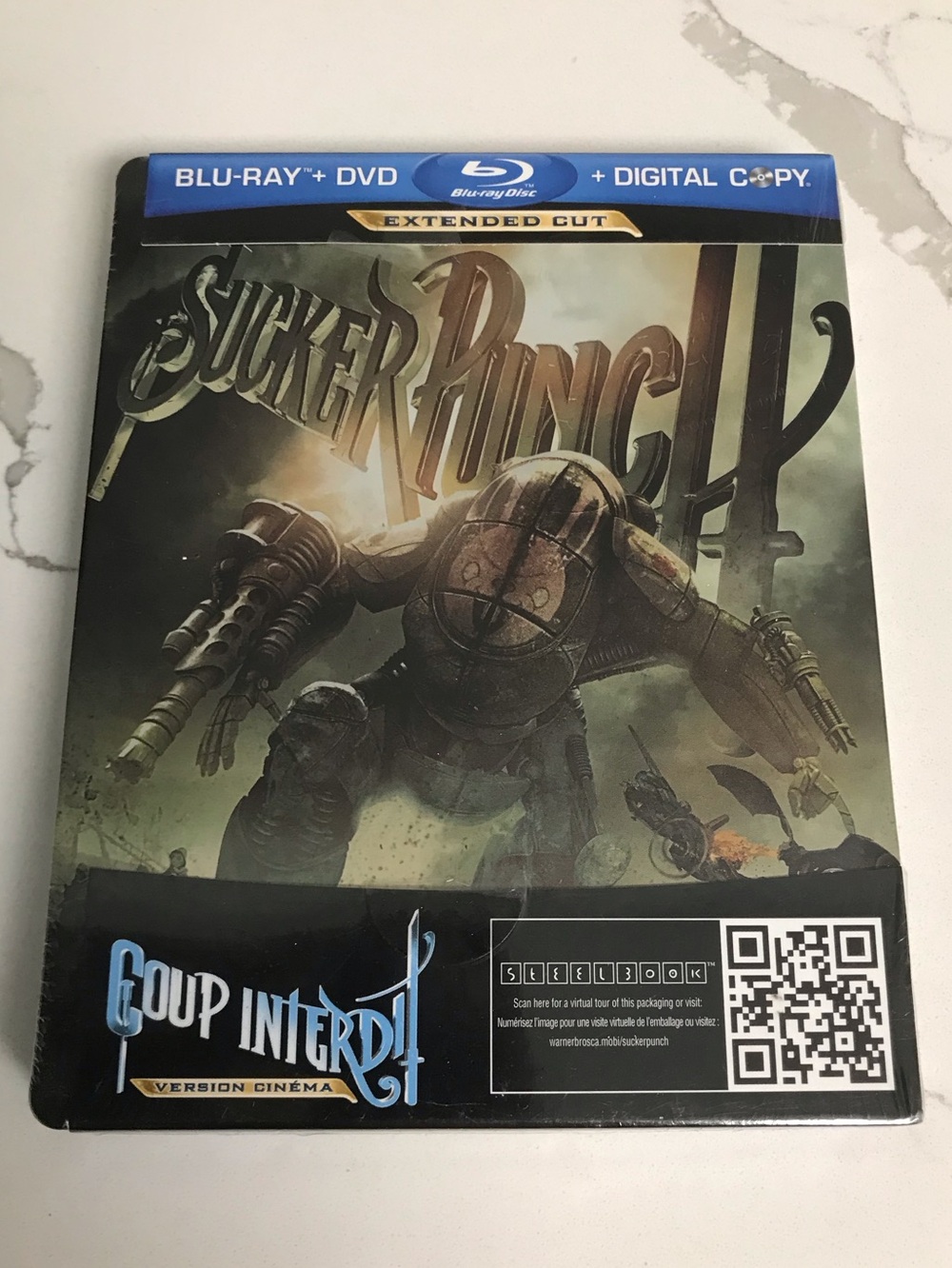 Sucker Punch Extended Cut (Blu-ray + DVD + Digital) 2011- Steelbook - NIB